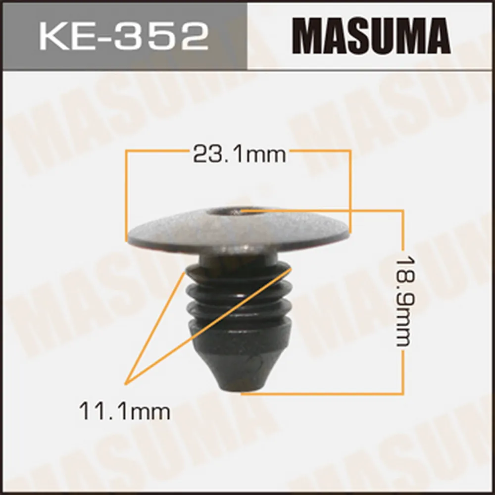 Клипса автомобильная (автокрепеж) MASUMA  352-KE  уп.50