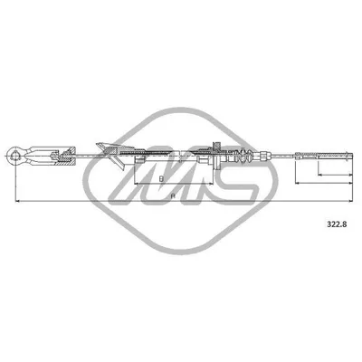 Трос сцепления Y10 ALL Metalcaucho 82061