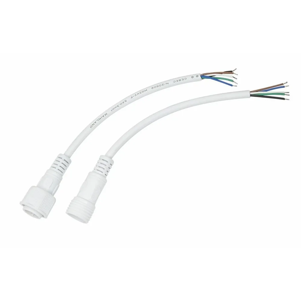 Соединительный кабель (5pin) герметичный (IP67) 5х0.5мм? белый REXANT 11-9450