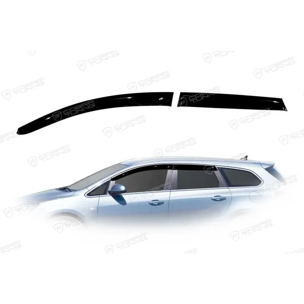 Дефлектора на окна Opel Astra J Sports Tourer 2010EuroStandard деф.окон Cobra Tuning OE12410