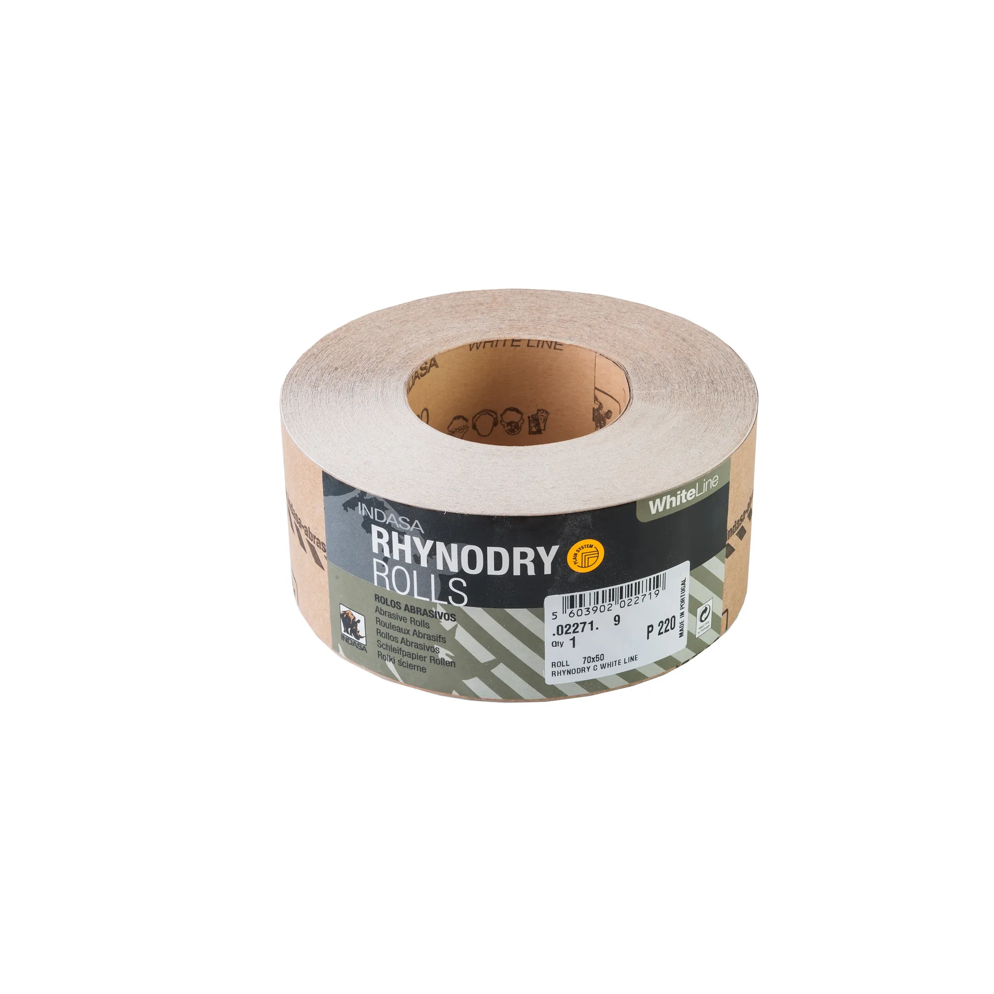 Рулон RHYNODRY 70 мм x50 м Р220 Indasa 02271