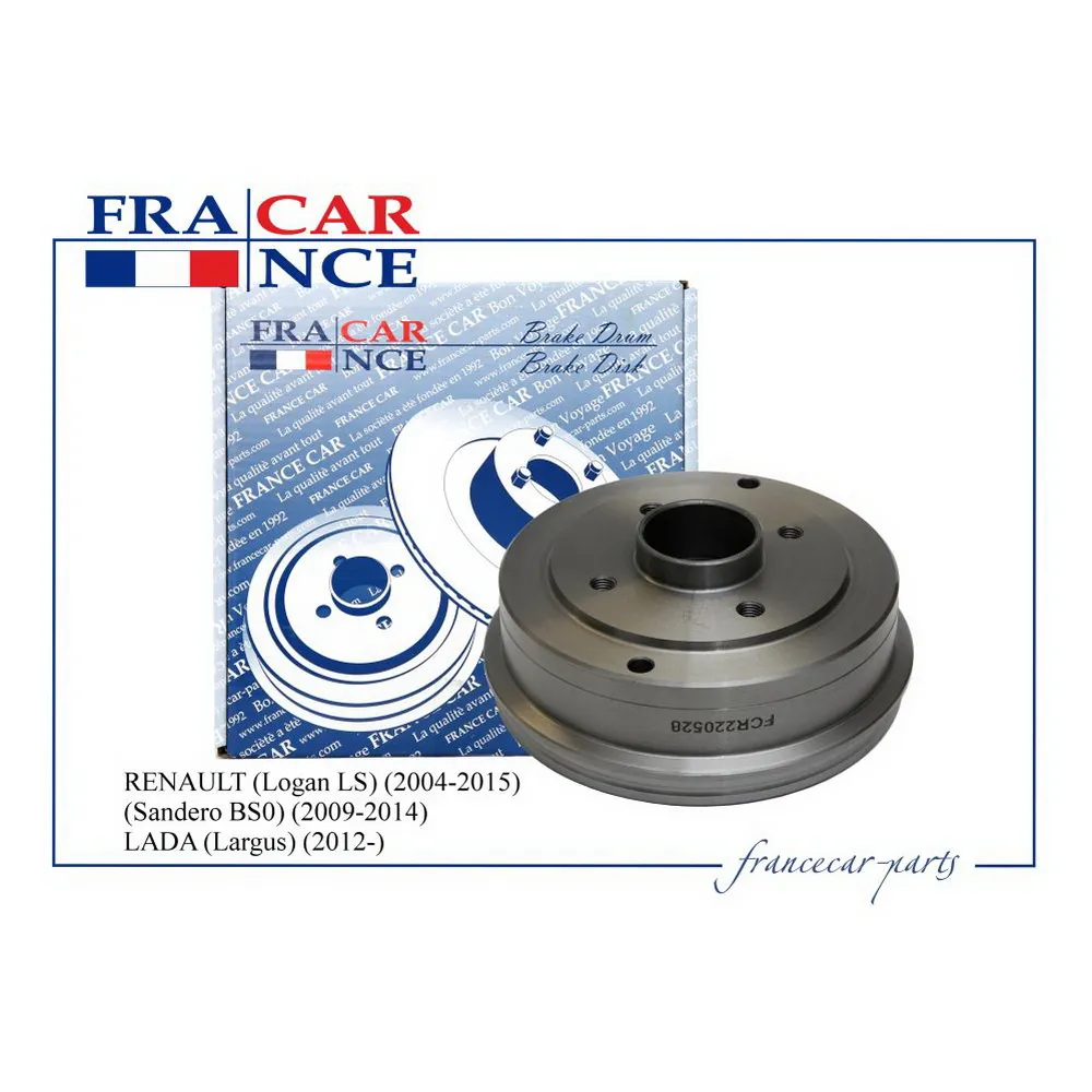 Барабан тормозной без ABS RENAULT Logan/Sandero /D=180mm FRANCECAR FCR220528