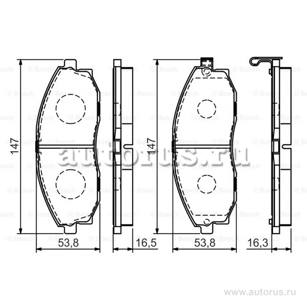 Колодки тормозные дисковые BOSCH 0986495065