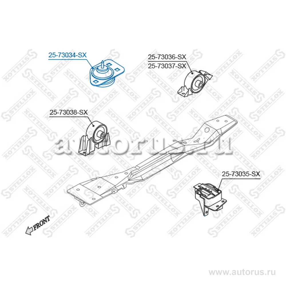 Подушка ДВС п.Daewoo Evanda 02 STELLOX 2573034_SX