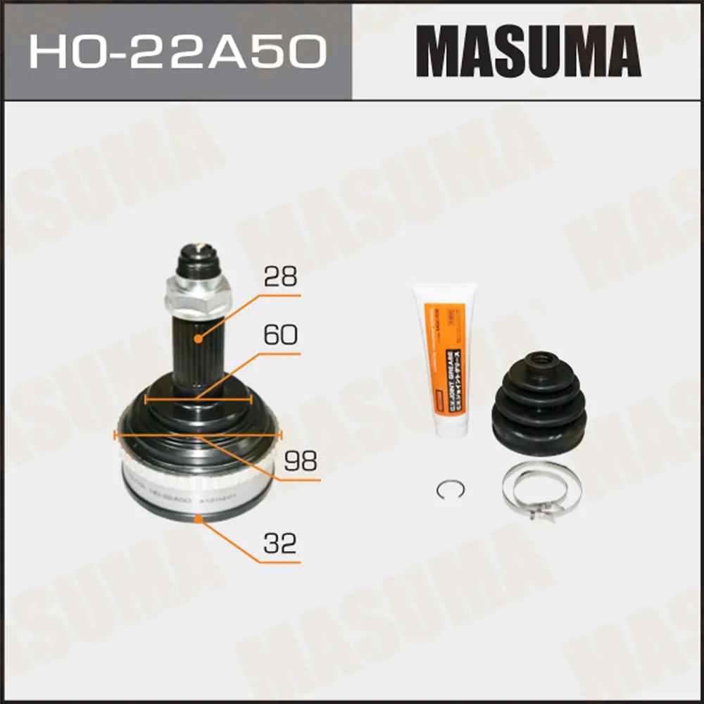 ШРУС MASUMA 32x60x28x50 MASUMA HO22A50