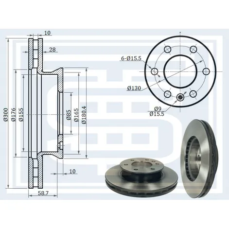 Диск тормозной MERCEDES SPRINTER (906) передний STARKE 172900