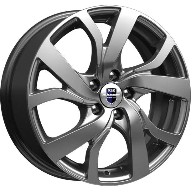 Диск литой R16 6.5J 5x110/67.1 ET51 КИК Палермо-оригинал Дарк платинум r74658