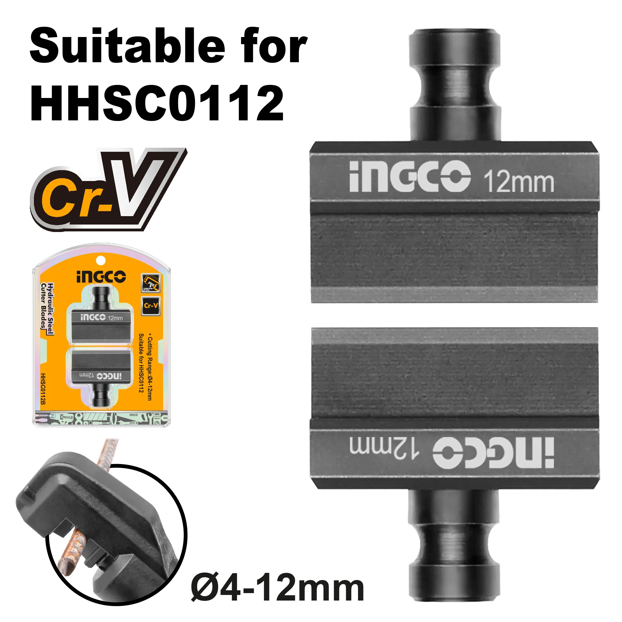 Лезвия для гидравлических ножниц 4-12 мм INGCO HHSC0112B