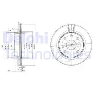 Диск тормозной передний CHEVROLET LACETTI 04-> DELPHI BG4003