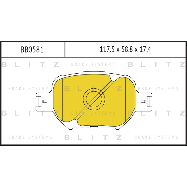 Колодки тормозные дисковые передние TOYOTA Corolla Verso/Celica/Caldina 99-> BLITZ BB0581