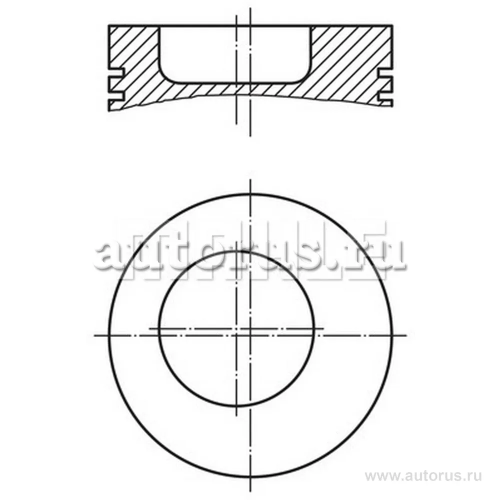 Поршень двигателя MERCEDES LK,LN дв.OM364A,LA d97.50 (с пальцем и кольцами) MAHLE