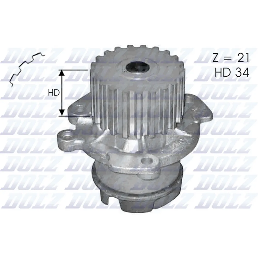 Помпа, водяной насос ВАЗ 2110/2111/2112/1117-1119 LADA 110/Kalina I 1,4/1,5/1,6L 16V DOLZ L-124