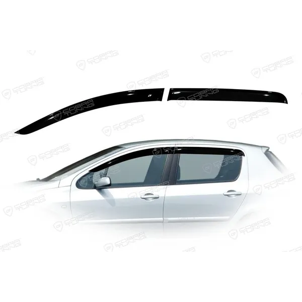Дефлектора на окна Peugeot 307 Sd/Hb 5d 2002-2008EuroStandard  деф.окон Cobra Tuning PE10402