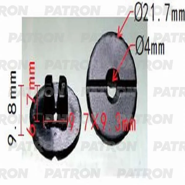 Фиксатор пластиковый GM применяемость: закладная гайка PATRON P371240