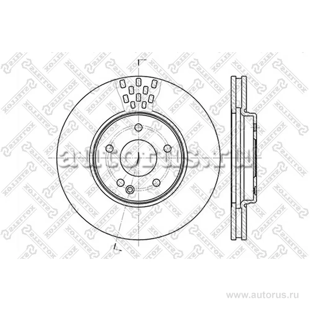Диск тормозной передний MB W202/W203/W210 2.0-3.0D 95> STELLOX 60203332V_SX