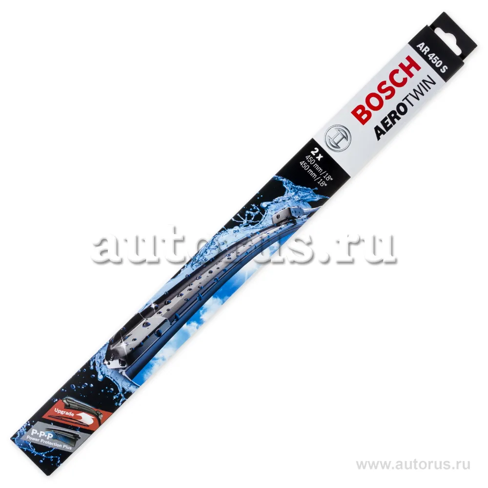 Щетка стеклоочистителя 450/450 мм бескаркасная комплект 2 шт BOSCH AeroTwin 3 397 118 994