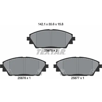 Колодки тормозные дисковые передние MAZDA 3 13- TEXTAR 2587501