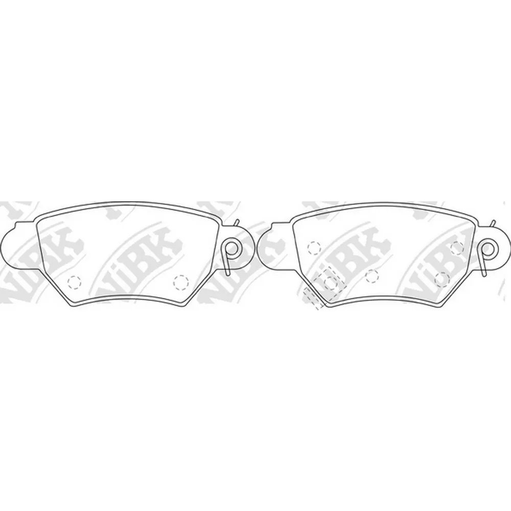 Колодки задние NIBK PN0162