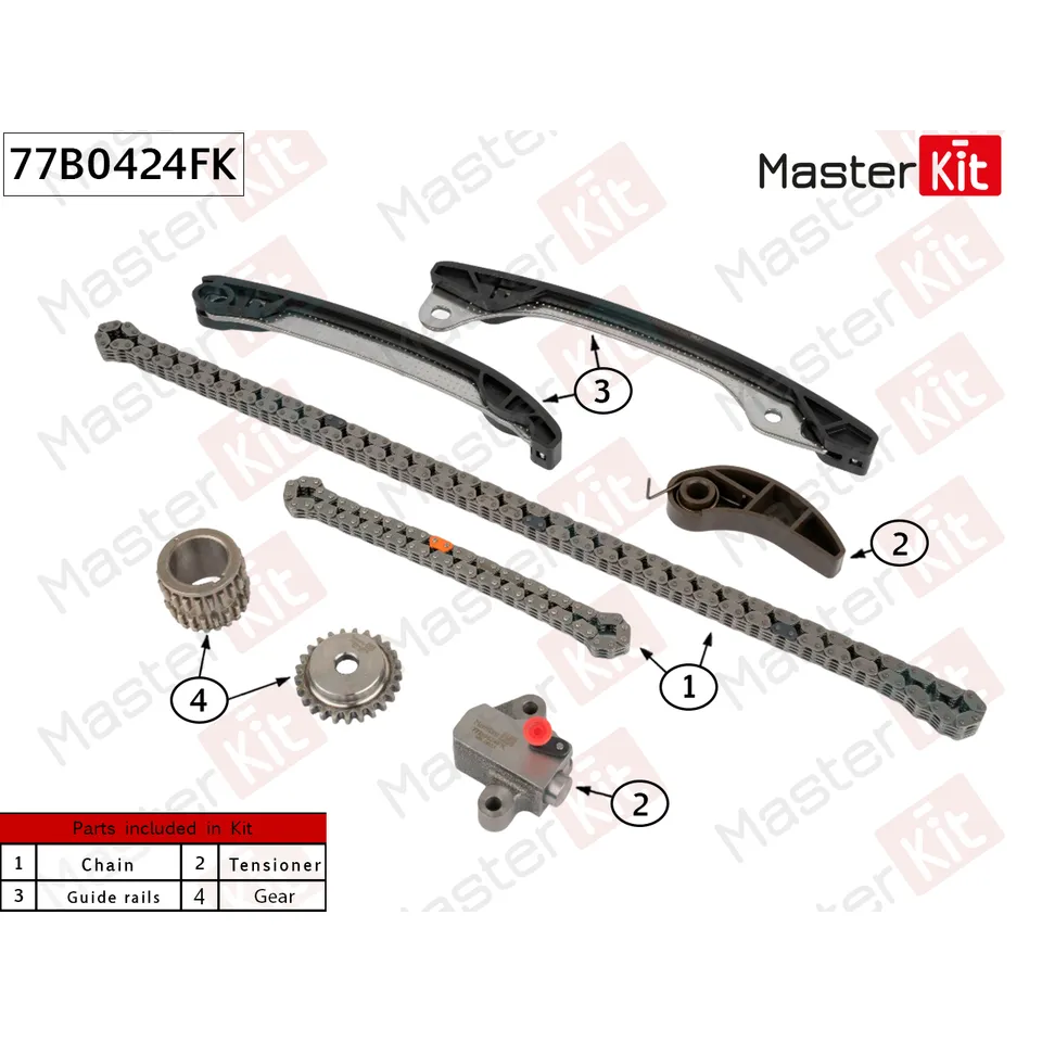 Комплект цепи ГРМ NISSAN HR12DDR MASTERKIT 77B0424FK