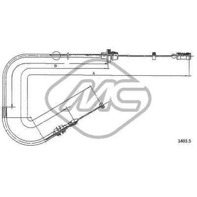 Трос газа CINQUECENTO 700 ED CAT. Metalcaucho 81513