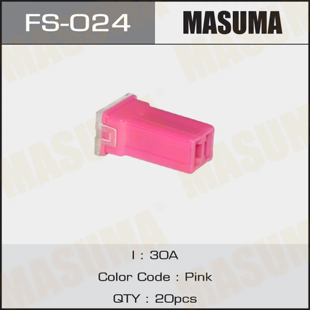 Автомобильный предохранитель 30 А Розовый MASUMA FS-024