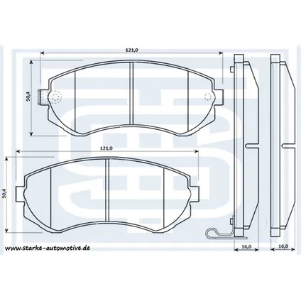 Колодки тормозные перед. NISSAN ALMERA I (N15) / PATROL GR II WAGON (Y61) --12.99 STARKE 179-901