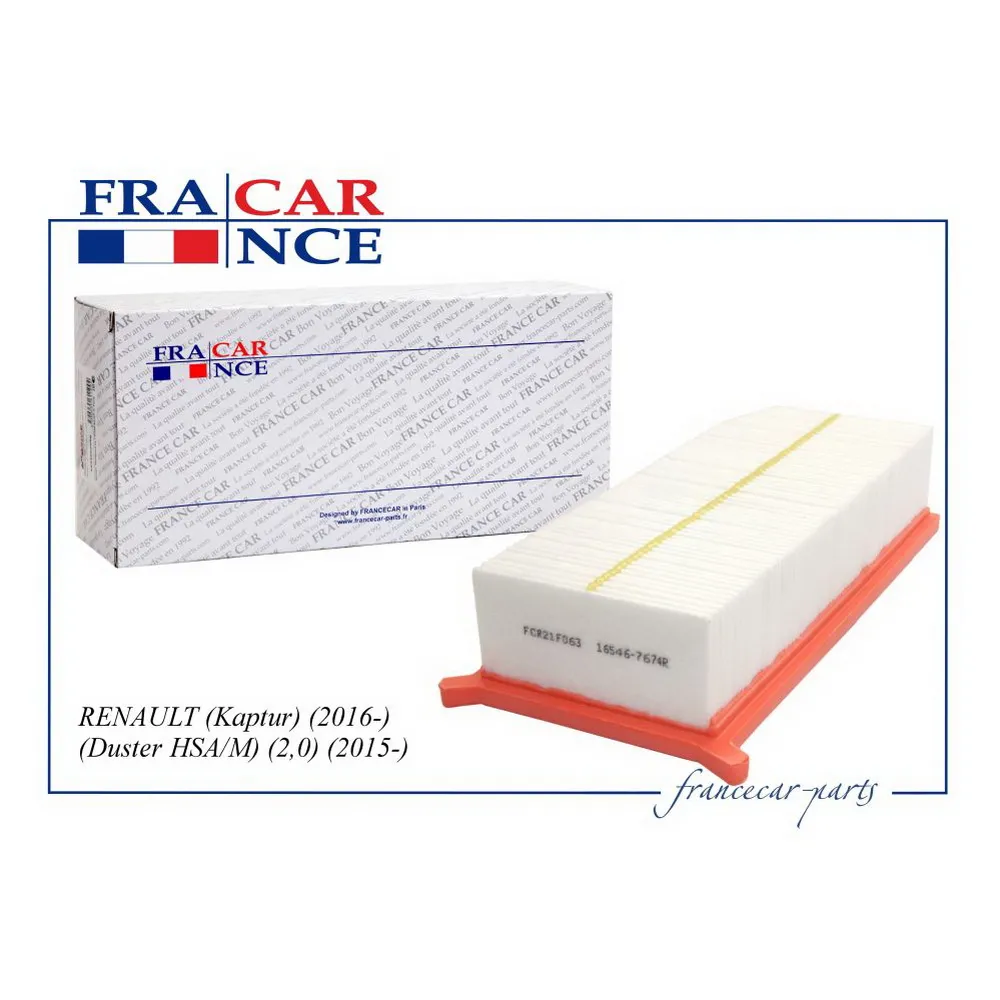 Фильтр воздушный RENAULT Captur/Clio IV/Duster II/Logan II/Sandero FRANCECAR FCR21F063