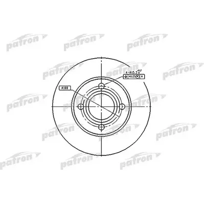 Диск тормозной передний AUDI: 100 76-82, 100 82-90, 100 AVANT 77-83 PATRON PBD1521