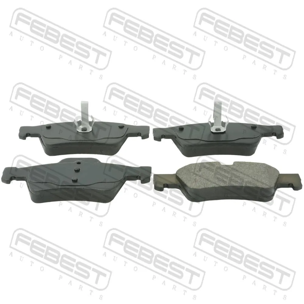 Колодки тормозные задние (с противоскрипной пластиной, скобами) MB W211/W221 FEBEST 1601-211R
