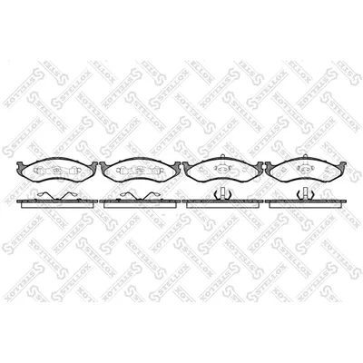 Колодки дисковые п. Jeep Cherokee 4.7i/2.5TD 97>/Grand Cherokee 4.0/4.7 97-99 STELLOX 478000_SX