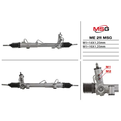 Рулевая рейка с ГУР новая MERCEDES M W163 1998-2002 MSG ME211