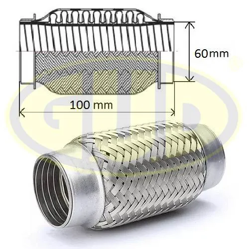 Гофра глушителя усиленная (interloc) 60x100 G.U.D GFP360100IL