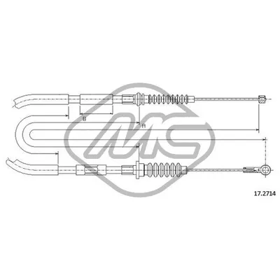 Трос ручника SUZ TROOPER DX-RH Metalcaucho 82016