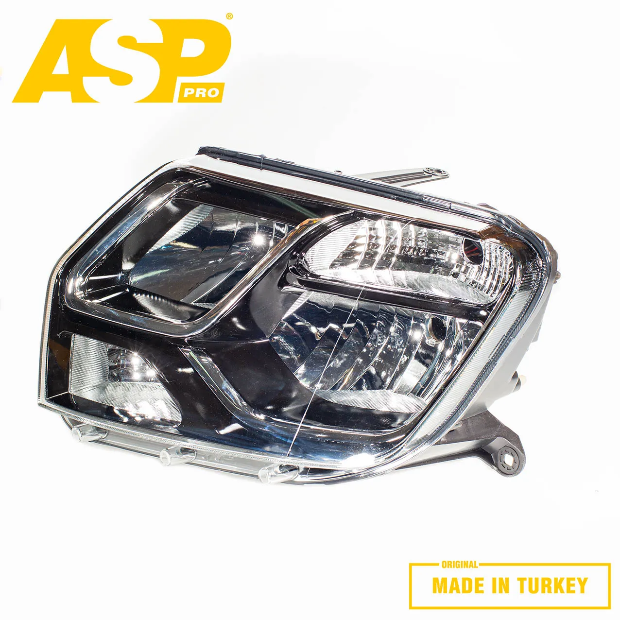 Фара передняя L (черный отражатель) RENAULT Duster Restyling 2014-> ASP LF7021