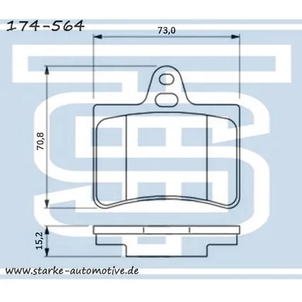 Колодки тормозные CITROEN C5 задние STARKE 174-564