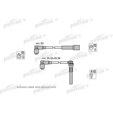 Комплект проводов зажигания RVS9 ROVER: 200 95-00, 400 95-00, 400 hatchback 95 PATRON PSCI2003