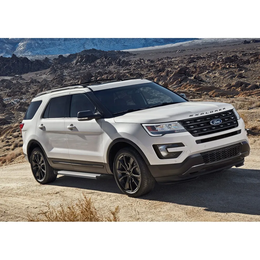 Порог-площадка Silver F193AL + комплект крепежа, RIVAL, Ford Explorer 2011-2015- Ford Explorer V 2011-2015 2015-2017 2017- 2010-201 F193AL.1802.1