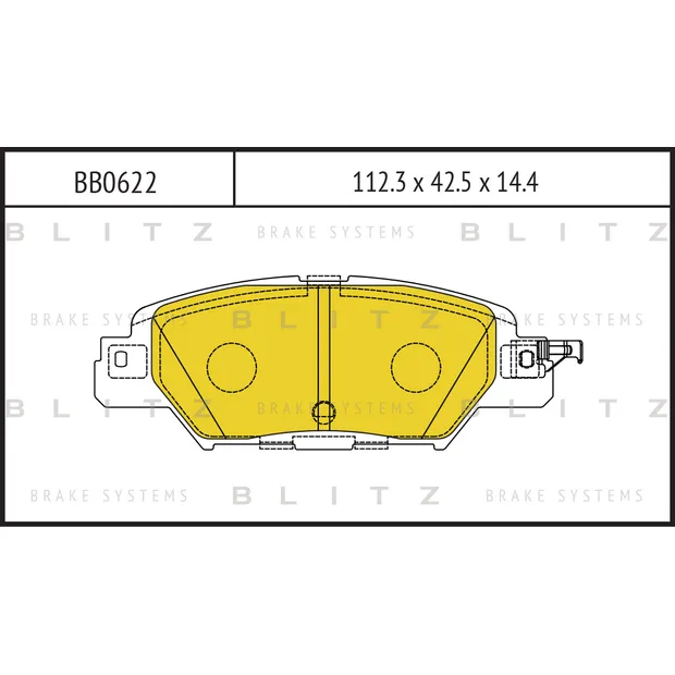 Колодки тормозные дисковые задние MAZDA CX5 11-> BLITZ BB0622