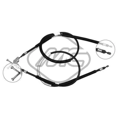 Трос ручника OPL ASTRA ALL (DRUM BRAKE) Metalcaucho 80366