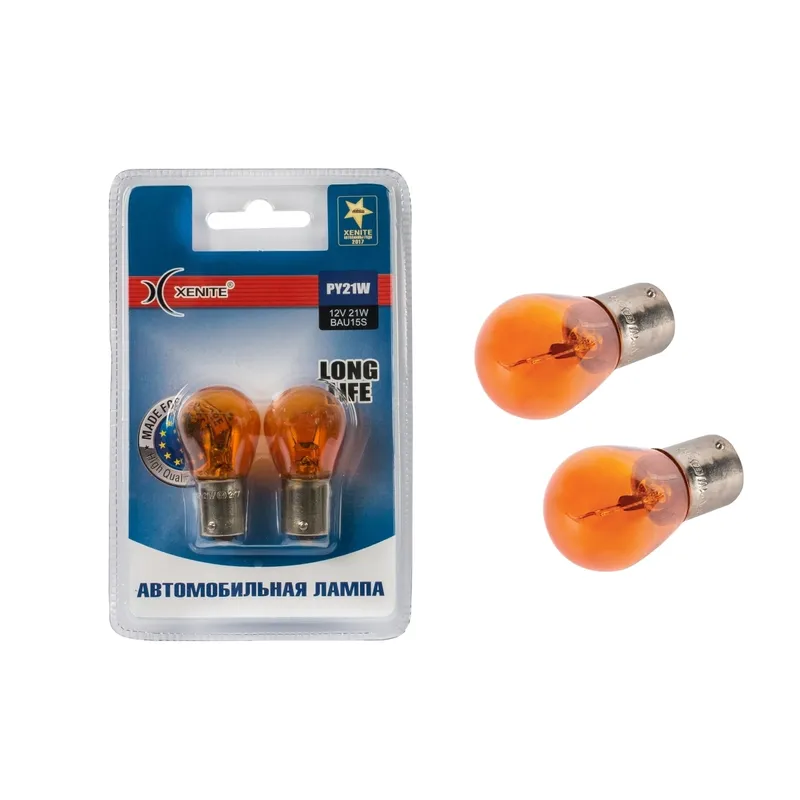 Лампа накаливания PY21W BAU15s 12v 21w (2шт) XENITE 1007125