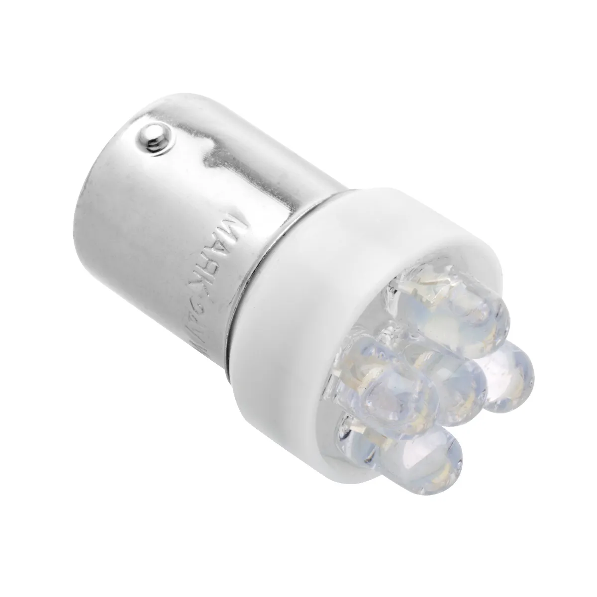 Лампа светодиодная 24 V S25-5 LED белая габарит поворот стоп. Маяк 24T15W5LED