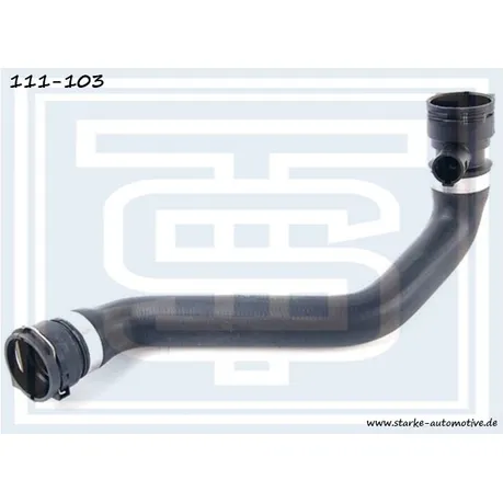 Патрубок радиатора BMW M52/M54 E39/E38 нижний 09.98-- STARKE 111-103