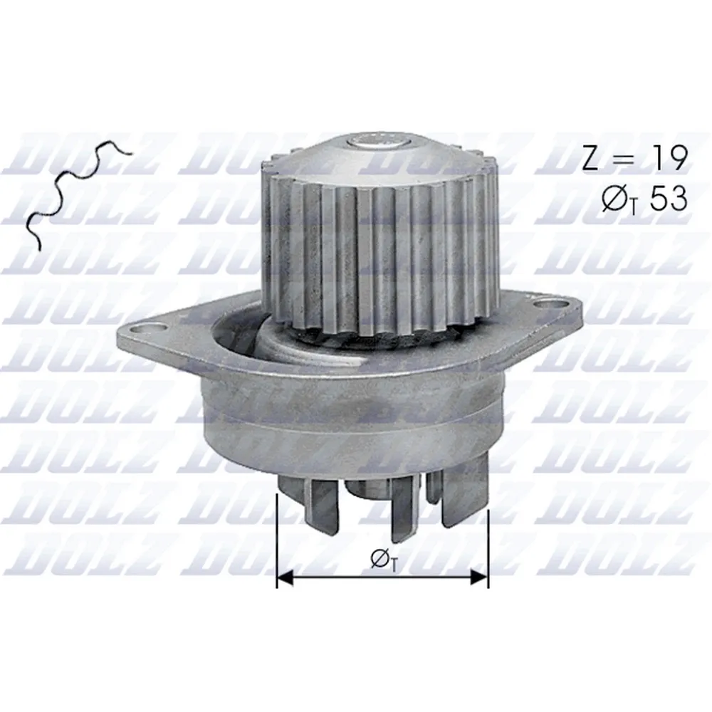 Помпа, водяной насос CITROEN C3/C4/PEUGEOT 206/307 all 1.6L 16V 00-> DOLZ C-113