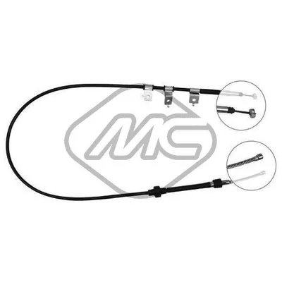Трос ручника HON CIVIC ALL (DRUM BRAKE) DX-RH Metalcaucho 81945