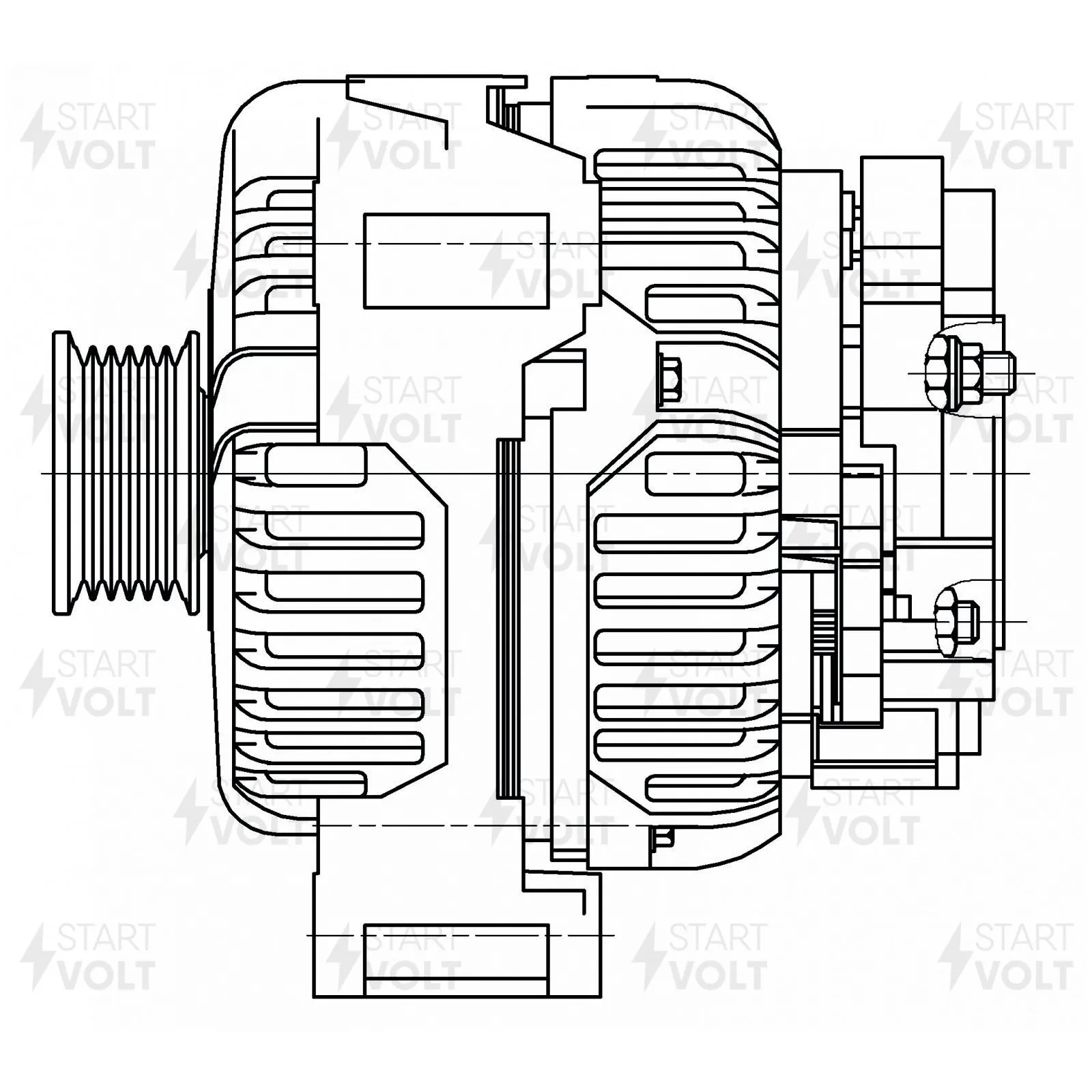 Генератор 120A STARTVOLT LG 1529
