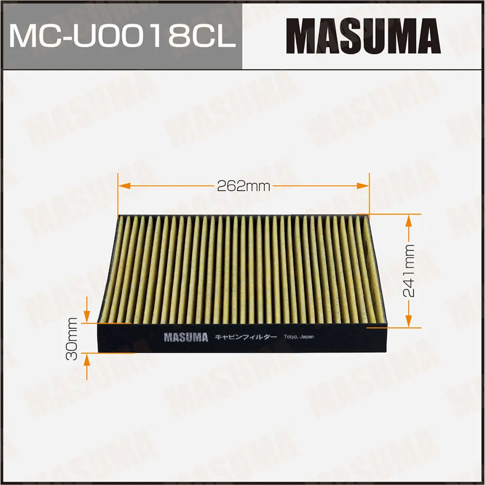 Фильтр салона угольный MASUMA MCU0018CL