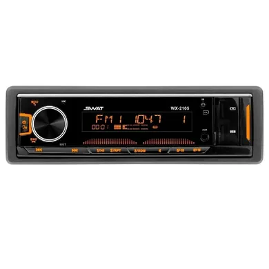 Автомагнитола SWAT WX-2105, 1 din медиа ресивер 4х50 Вт, MP3, USB, SD, BT мультицветная подсветка