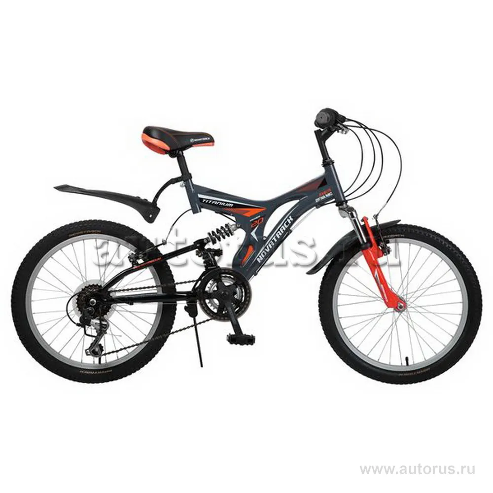 Велосипед 20 подростковый Novatrack Titanium (2016) количество скоростей 12 рама сталь серый