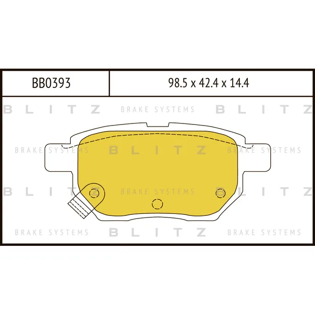 Колодки тормозные дисковые задние TOYOTA Corolla/Auris/Verso/Prius 07-> BLITZ BB0393