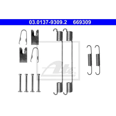 РЕМКОМПЛЕКТ КОЛОДОК CIT NEMO 08-/FIAT GRANDE PUNTO 06-11/ IDEA 04-12/LINEA 07-1 ATE 03.0137-9309.2
